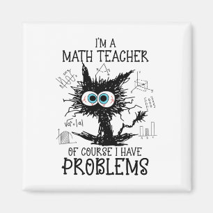 Aimant Chat Noir Kitty Je suis un professeur de mathémati