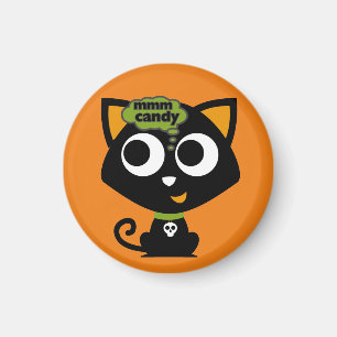 Aimant Chat noir Mmm Candy Halloween