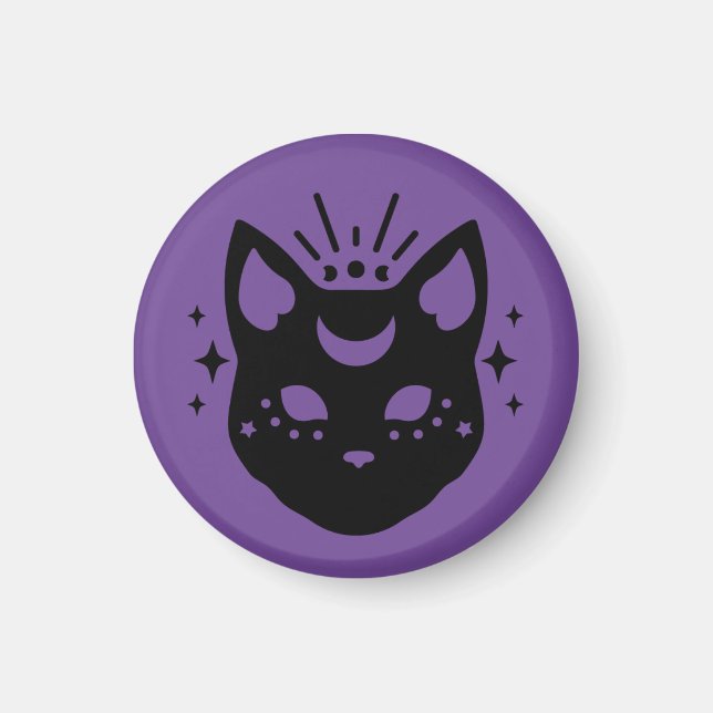 Aimant Chat noir mystique (Devant)