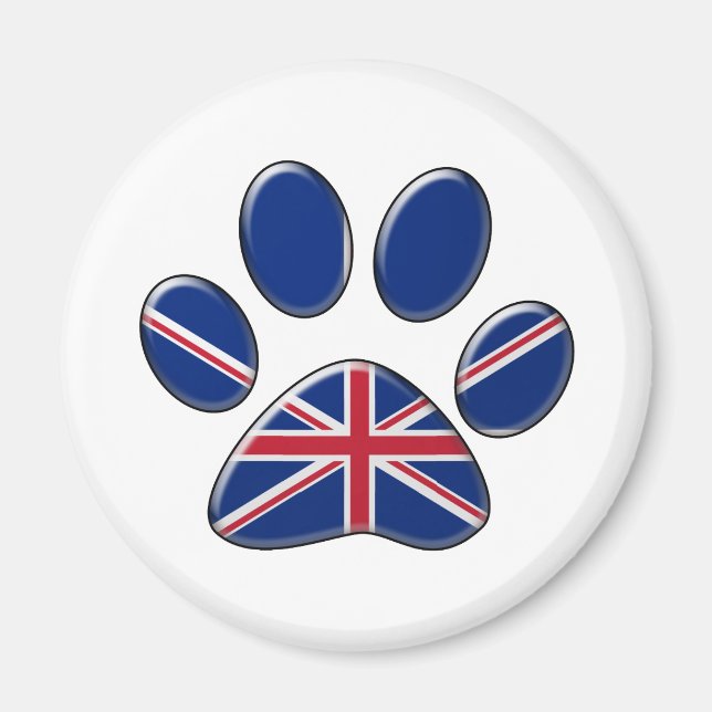 Aimant Chat patriote britannique (Devant)