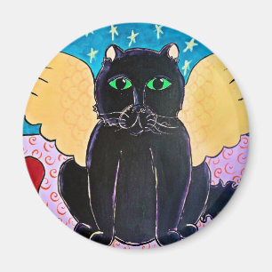 Aimant Chat pelucheux d'ange