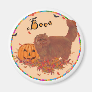 Aimant Chat Persan Rouge Halloween