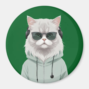Aimant Chat Porter Sweat - shirt à capuche Drôle Cool ani
