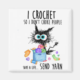 Aimant Chat que je crochète pour ne pas étrangler les gen
