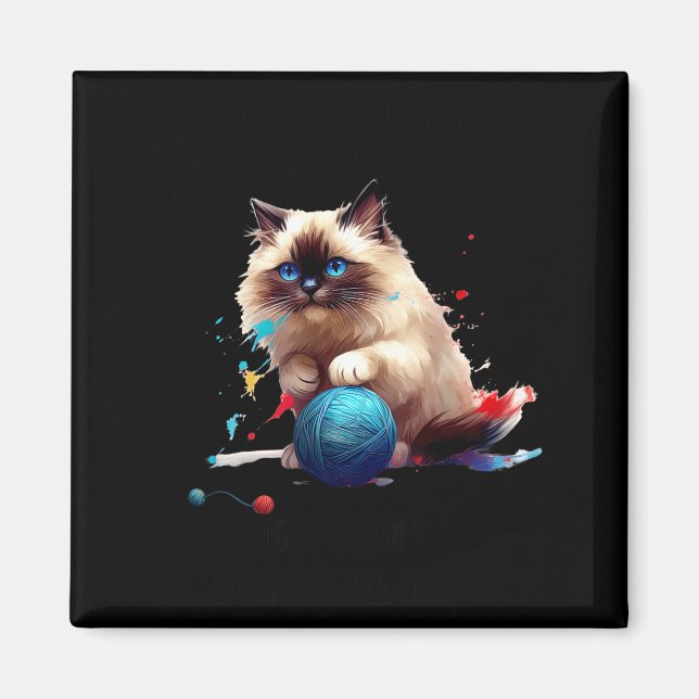 Aimant Chat Ragdoll Pyjama Parfait Pour Les Amateurs De C (Devant)