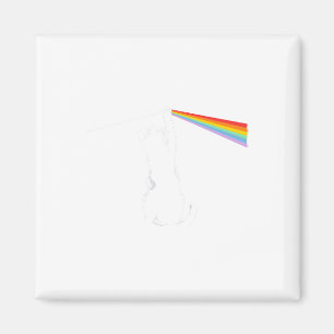 Aimant Chat Rock Musique Drôle Chat Couleurs