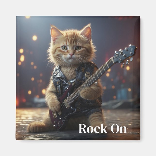 Aimant Chat Rocker (Devant)