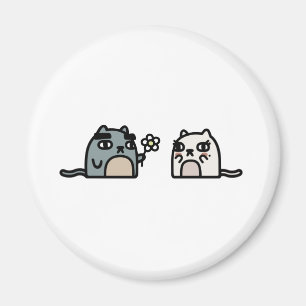 Aimant Chat romantique