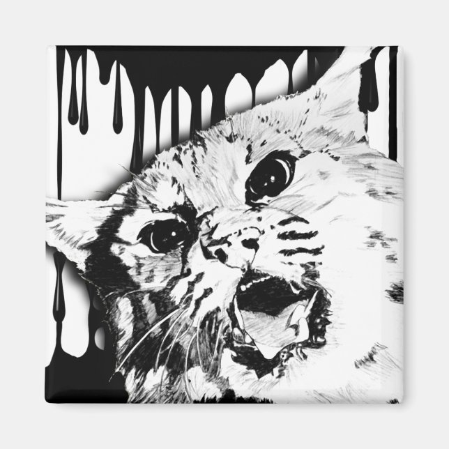 Aimant chat sauvage (Devant)