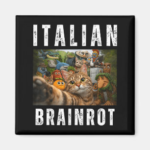 Aimant Chat selfie avec mème drôle de brainrot italien