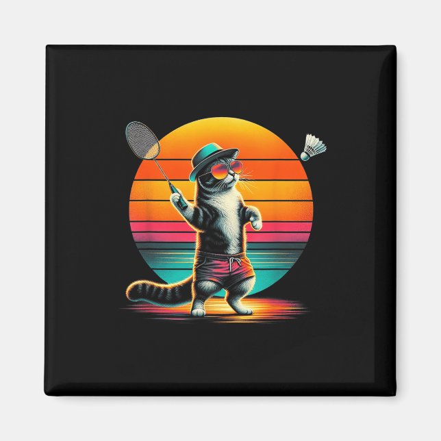 Aimant Chat Shuttle Badminton Hommes Femmes (Devant)