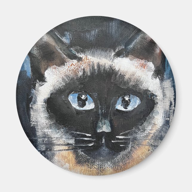 Aimant chat siamois (Devant)