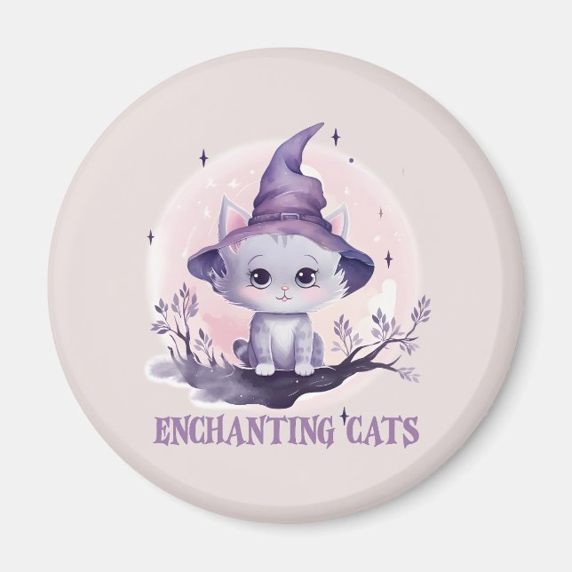 Aimant Chat sorcier enchanteur (Devant)