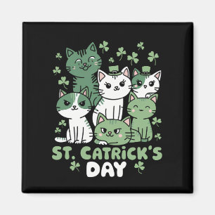 Aimant Chat St Patrick's Day Drôle Catrick's Day