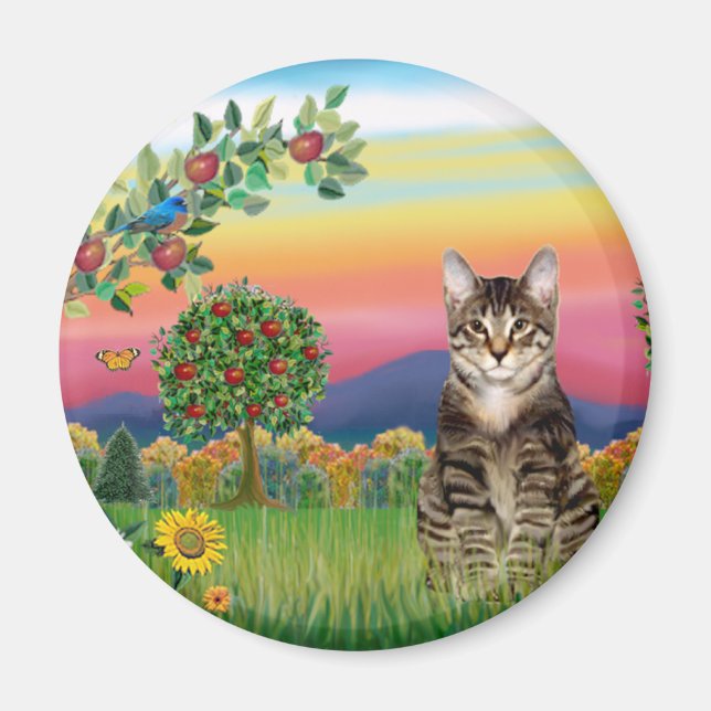 Aimant Chat (Tigré1) - Campagne Lumineuse (Devant)