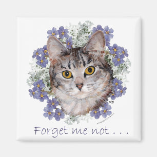 Aimant Chat Tigreux Ne M'oubliez Pas