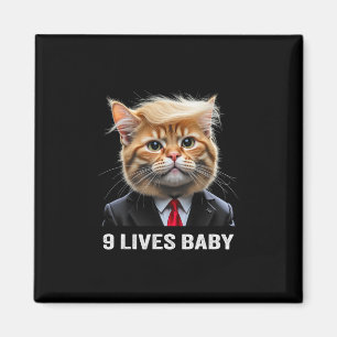 Aimant Chat Trump 9 Vies Par Trump 2024 Gagne Victoire Va