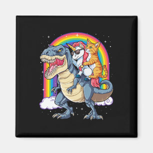 Aimant Chat Unicorn équitation Dinosaur T Rex Kitten Spa