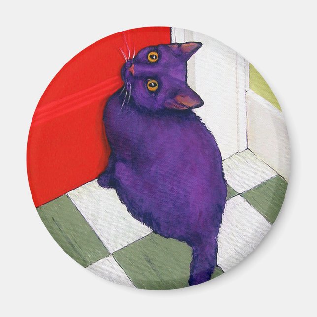 Aimant Chat veut sortir ici (Devant)