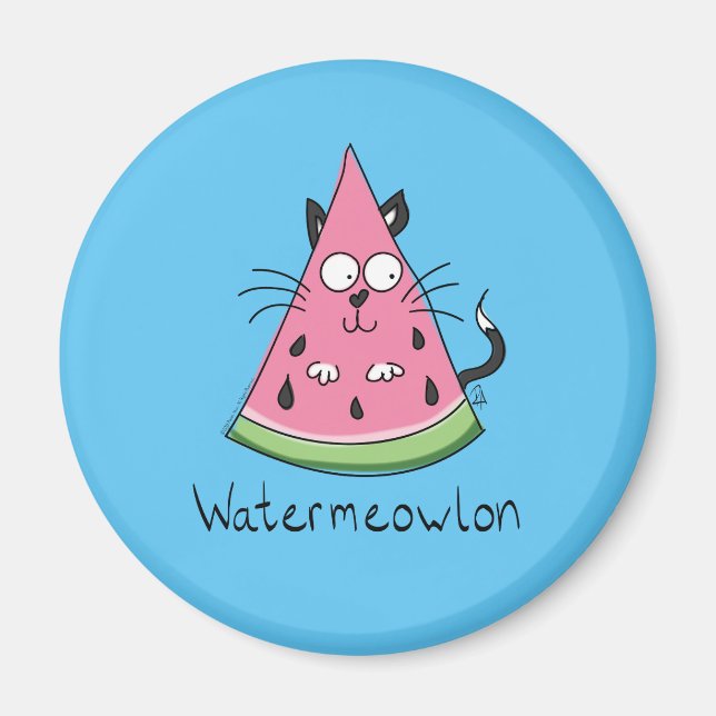 Aimant Chat Watermelon Cute Kid's (Devant)