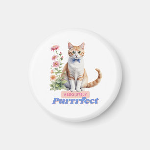 Aimant Chat Whimsical "Absolument Purrfect"