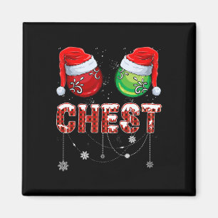 Aimant Châtaignes de famille à jumelles de Noël