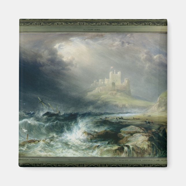 Aimant Château de Bamburgh, Northumberland (Devant)