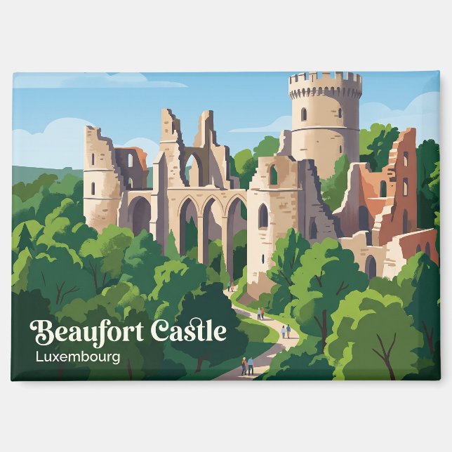 Aimant Château de Beaufort Luxembourg (Recto)