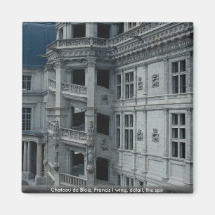 Aimant Chateau de Blois, aile de Francis I, détail, le