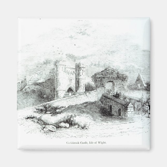 Aimant Château de Carisbrook, île de Wight (Devant)