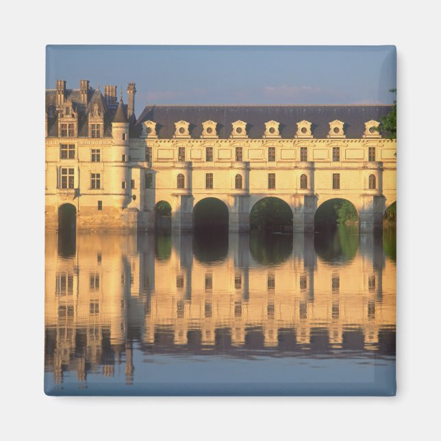 Aimant Château de Chenonceau, rivière Cher, Loir-et-Cher, (Devant)