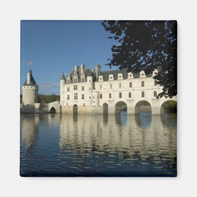 Aimant Château de Chenonceau, rivière Cher, Loir-et-Cher, (Devant)