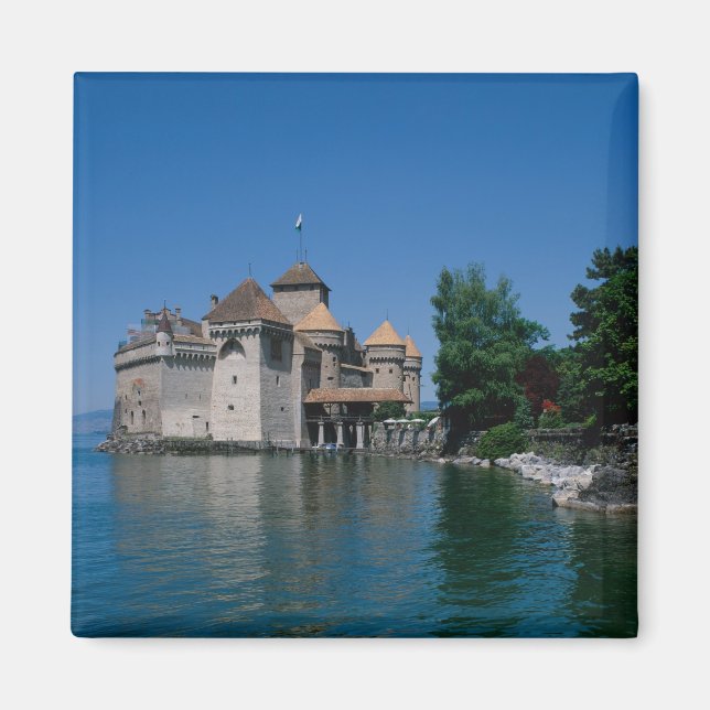 Aimant Château de Chillon, Lac Léman, Canton de Vaud, (Devant)