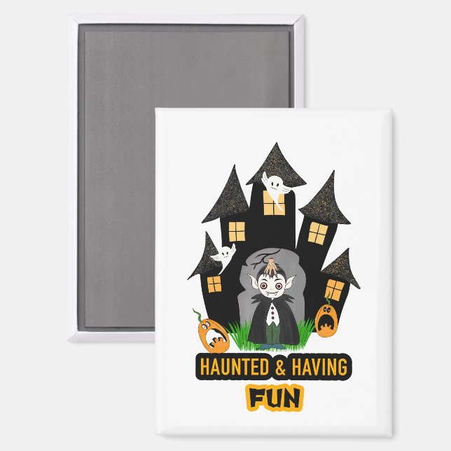 Aimant Château de Dracula Halloween mignon (Recto/Verso)