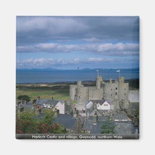 Aimant Château de Harlech et village, Gwynedd, Wale du