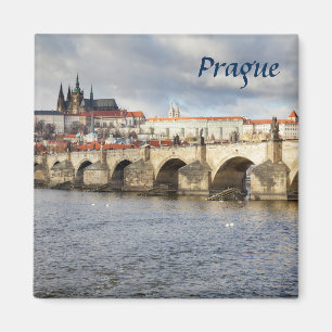 Aimant Château de Prague et pont Charles photo souvenir