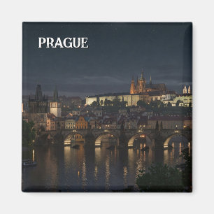 Aimant Château de Prague et pont de Charles Voyage de nui
