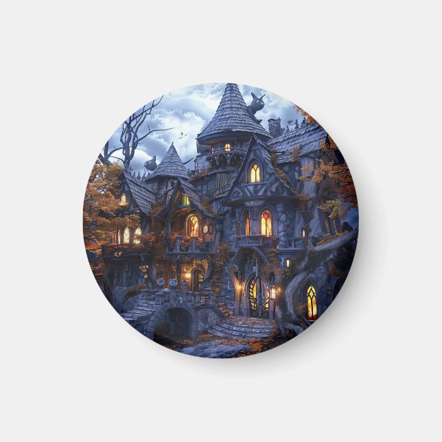 Aimant Château de Sorcière Halloween effrayant (Devant)