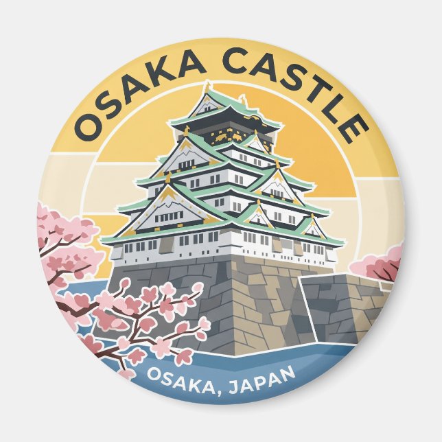 Aimant Château d'Osaka, Japon Japon (Devant)