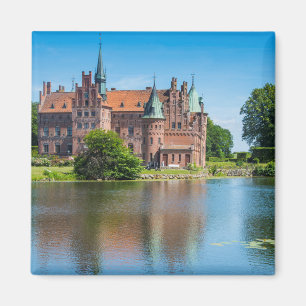 Aimant Château Egeskov Par Un Étang