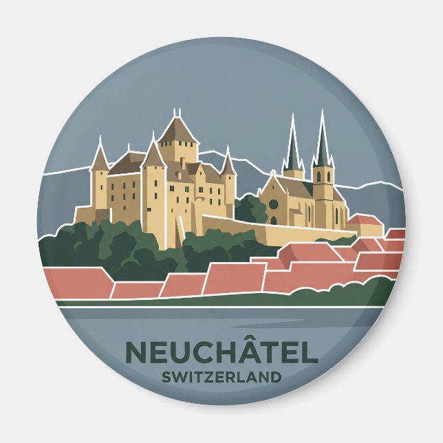 Aimant Château et Collégiale Suisse (Devant)