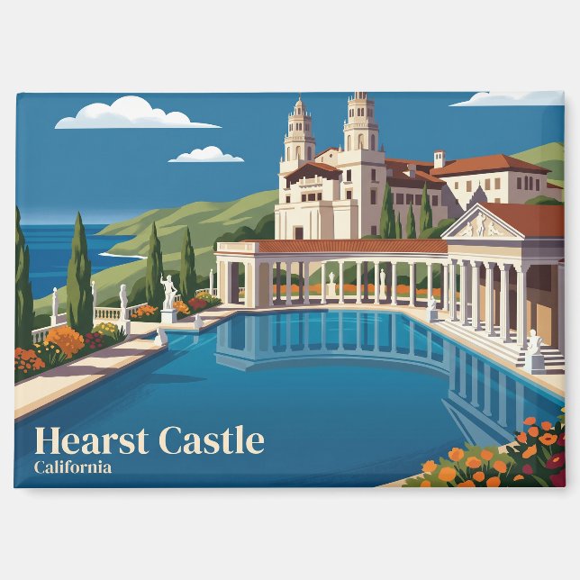 Aimant Château Hearst USA (Recto)