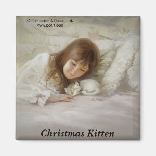 Aimant Chaton de Noël