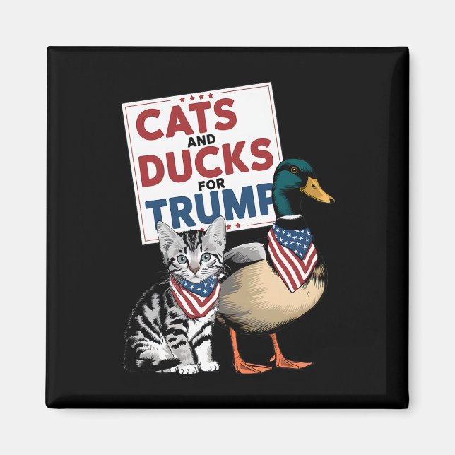 Aimant Chatons Et Canards Pour Trump Chats Et Canards Pou (Devant)