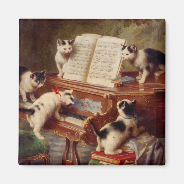 Aimant Chatons et piano (Devant)