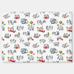Aimant Chats amusants, lait et magie.