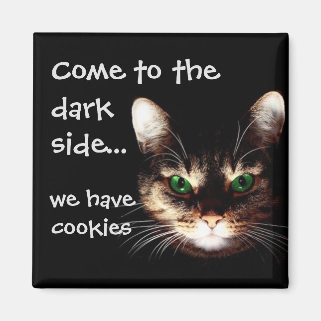 Aimant Chats Badass - "Dark Side has Cookies" (Devant)