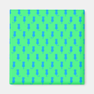 Aimant Chats bleus fantaisistes Fun Forever Lime vert