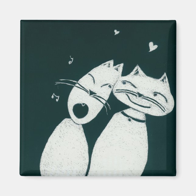 Aimant chats d'amour (Devant)