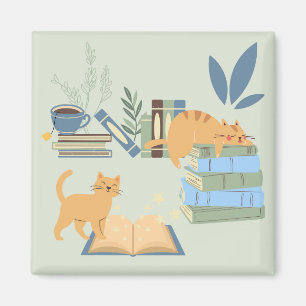 Aimant Chats de bibliothèque